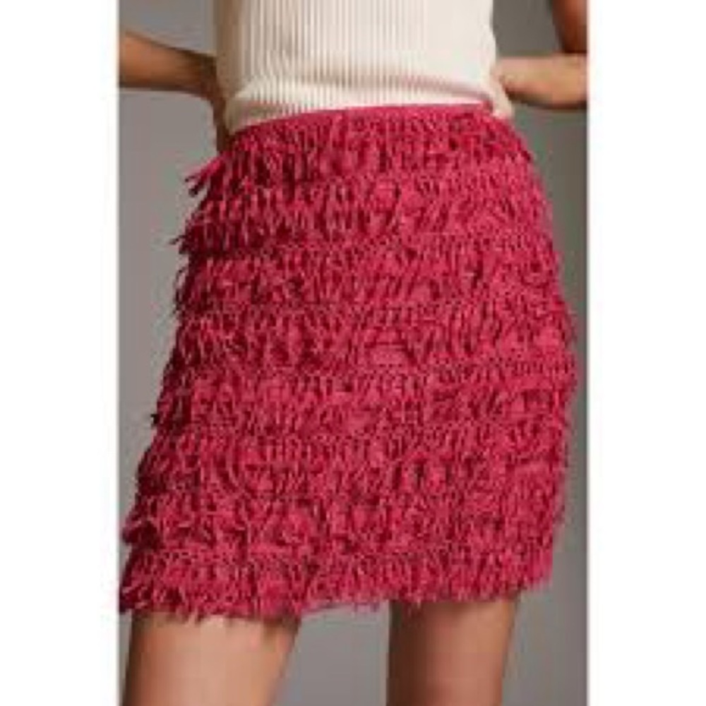 ANTHROPOLOGIE  Textured Pink Skirt